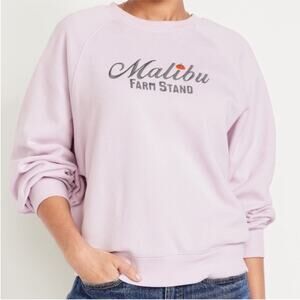 Old Navy Lavender Malibu Farm Stand SoComfy Crew-Neck Graphic Sweatshirt